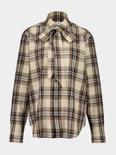 Saint Laurent Brighton Checks Cassandre Lavallière Shirt