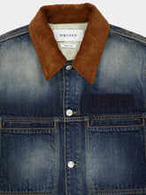 Alexander McQueen Denim Trucker Jacket in Washed Blue