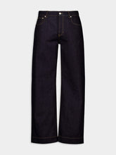 Alexander McQueen Indigo Wide-Leg Denim Jeans