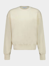 McQueen Ivory Flocked Logo Sweatshirt