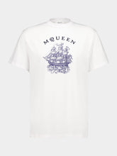 Alexander McQueen White Ship Tattoo Print T-Shirt