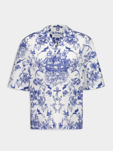 Alexander McQueen Ivory and Navy Sailor Tattoo Print Shirt