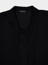Balenciaga Black Washed Silk Scarf Blouse