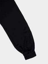 Balenciaga Black Washed Silk Scarf Blouse