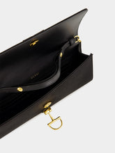 Gucci Black Silk Satin Gucci 73 Clutch with Horsebit