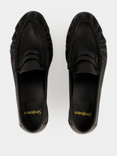 Saint Laurent Black Le Loafer Matte Leather Penny Loafers