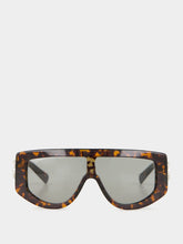Gucci Dark Brown Tortoiseshell Rectangular Sunglasses