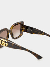 Gucci Dark Brown Tortoiseshell Butterfly Sunglasses