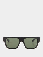Gucci Web Detail Rectangular GG Sunglasses
