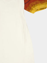 Gabriela Hearst Ivory Nomo Crochet Puff Sleeve Linen Maxi Dress
