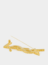 Saint Laurent Gold Cassandre YSL Brooch