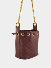 Saint Laurent Rouge Cabernet Cassandre Bucket Bag in Lambskin