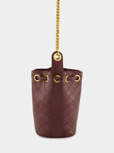 Saint Laurent Rouge Cabernet Cassandre Bucket Bag in Lambskin