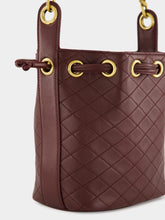 Saint Laurent Rouge Cabernet Cassandre Bucket Bag in Lambskin