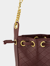 Saint Laurent Rouge Cabernet Cassandre Bucket Bag in Lambskin