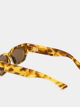 Bottega Veneta Havana Brown Intrecciato Square Sunglasses