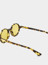 Bottega Veneta Havana Yellow Classic Round Sunglasses