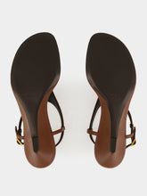 Saint Laurent Aesthetic Brown Cassandra 40 Mid-Heel Sandals