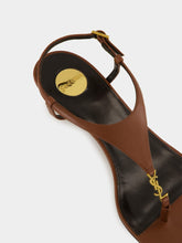 Saint Laurent Aesthetic Brown Cassandra 40 Mid-Heel Sandals