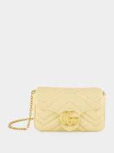 Gucci Light Yellow GG Marmont Mini Shoulder Bag