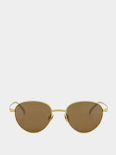 Bottega Veneta Bronze Brown Intrecciato Panthos Sunglasses