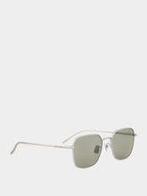 Bottega Veneta Silver Square Titanium Sunglasses