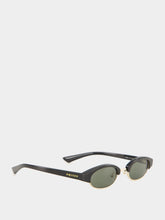 Alexander McQueen Ellipse Sunglasses in Black and Smoke
