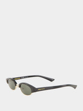 Alexander McQueen Ellipse Sunglasses in Black and Smoke