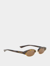 Alexander McQueen Ellipse Sunglasses in Havana and Brown