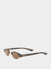 Alexander McQueen Ellipse Sunglasses in Havana and Brown