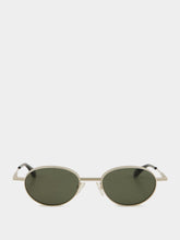 Alexander McQueen Silver Round Metal Sunglasses