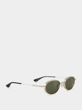 Alexander McQueen Silver Round Metal Sunglasses