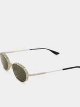 Alexander McQueen Silver Round Metal Sunglasses