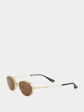 Alexander McQueen Gold Round Metal Sunglasses