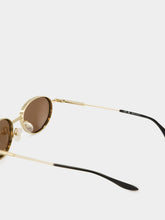 Alexander McQueen Gold Round Metal Sunglasses