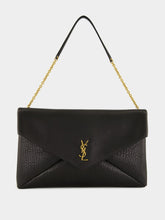 Saint Laurent Black Cassandre XXL Lambskin Envelope Bag