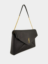 Saint Laurent Black Cassandre XXL Lambskin Envelope Bag