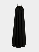 Zimmermann Black Fairlight Gathered Bead Silk Maxi Dress