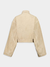 Balenciaga Beige Workwear Cropped Denim Jacket