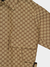 Gucci Camel and Ebony GG Cotton Jacket