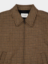 Saint Laurent Beige and Marron Puppytooth Padded Jacket