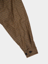 Saint Laurent Beige and Marron Puppytooth Padded Jacket