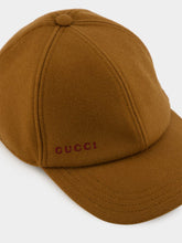 Gucci Brown and Dark Green Gucci Baseball Cap
