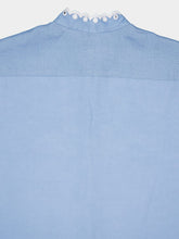 Zimmermann Junie Embroidered Blue Blouse