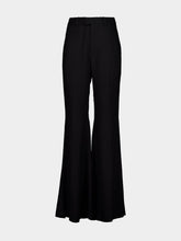 Balenciaga Black Fluid Flared Viscose Trousers