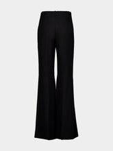 Balenciaga Black Fluid Flared Viscose Trousers