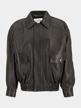 Saint Laurent Black Bubbled Lambskin Bomber Jacket