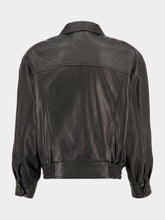 Saint Laurent Black Bubbled Lambskin Bomber Jacket