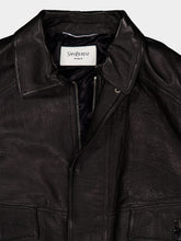 Saint Laurent Black Bubbled Lambskin Bomber Jacket