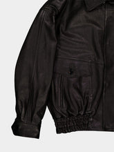 Saint Laurent Black Bubbled Lambskin Bomber Jacket